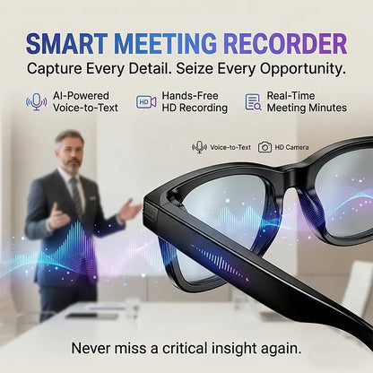 AI Smart Glasses with Camera, 8MP HD Video Recording, Hands-Free Capture, Bluetooth Audio & Calls, Real-Time Translation, Photochromic Lenses for Travel & Daily Use