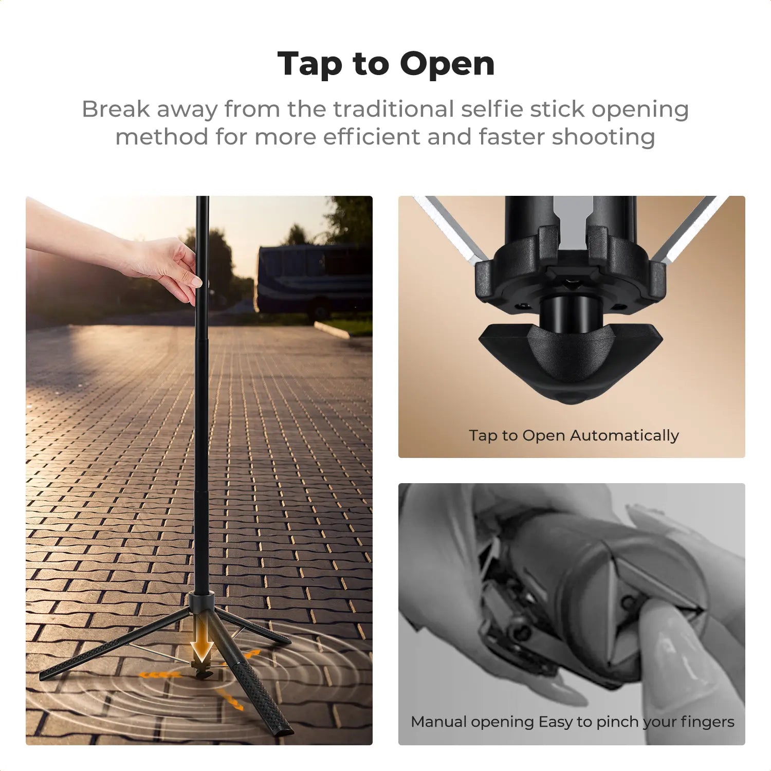 K&F CONCEPT up to 71" Face Tracking Tripod Selfie Stick| 360° Rotation + Bluetooth Remote + Stand| 2 Fill Lights (Optional)| Black/White Textured (White Same as Black), for Travel/Live Streaming/Vloggers